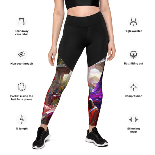 Sports Leggings - Guardians of Outer Dimensions - #011 - Spoiled Robots